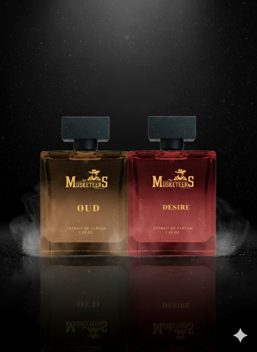 The Musketeers Premium Perfumes Combo Pack (Oud+Desire) – 2x50ML