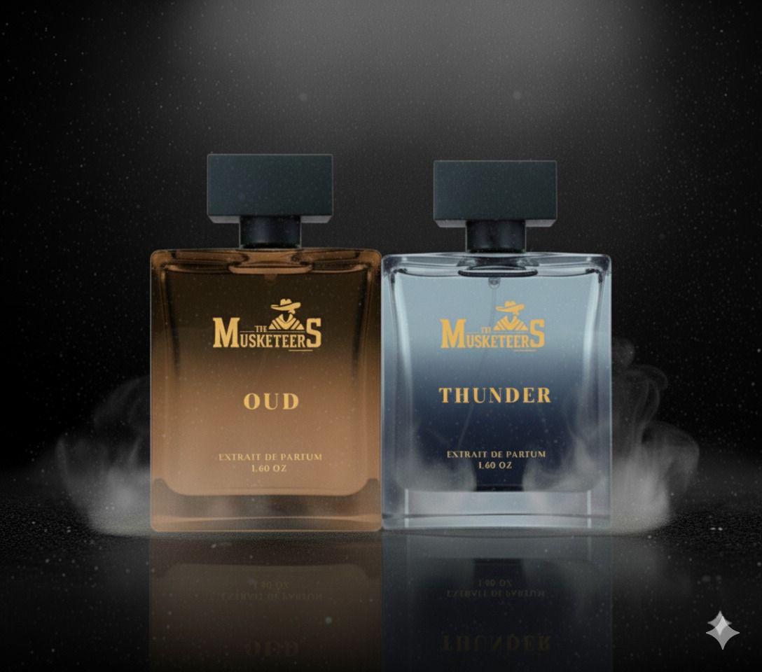 The Musketeers Premium Perfumes Combo Pack (Oud+Thunder) - 2x50ML