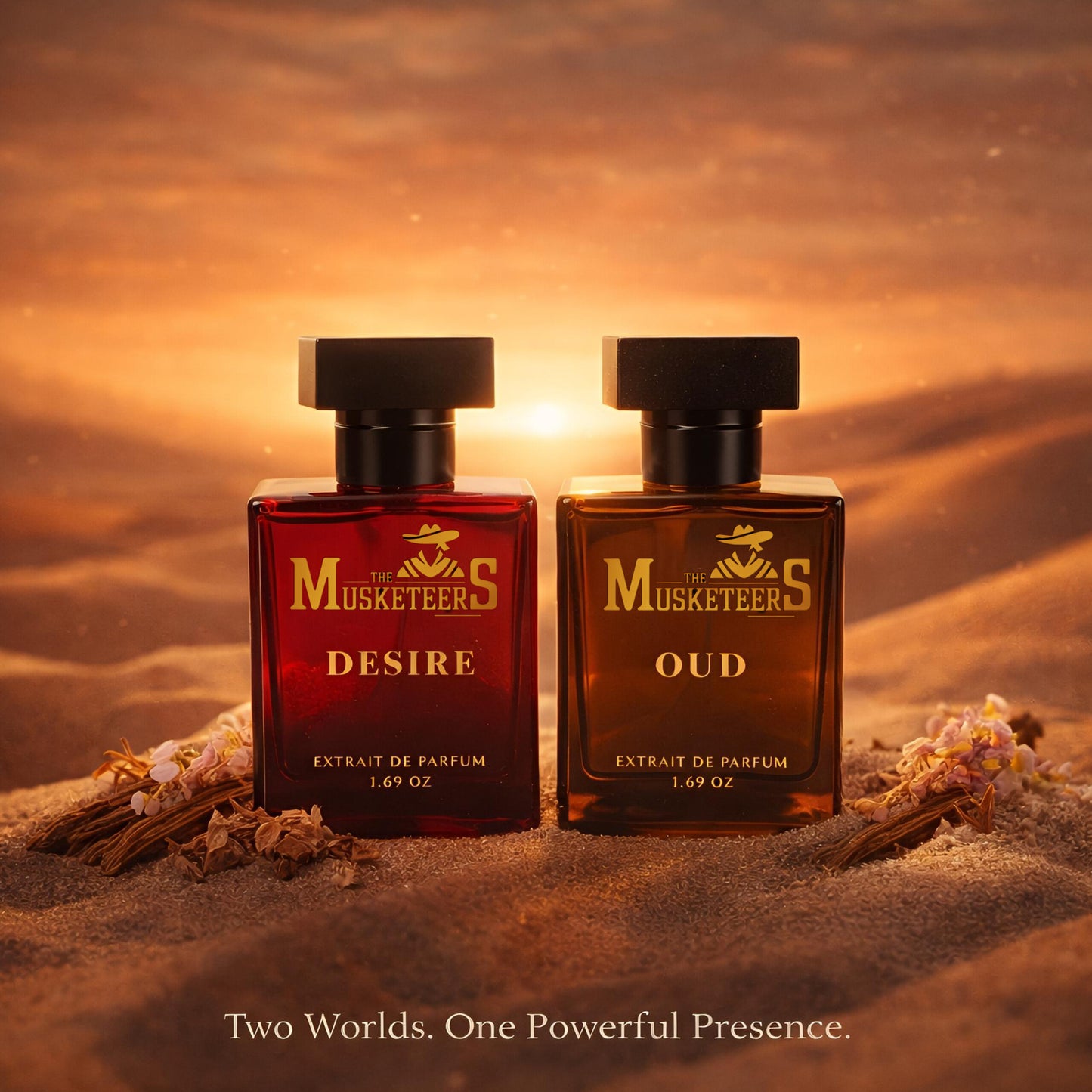 The Musketeers Premium Perfumes Combo Pack (Oud+Desire) – 2x50ML