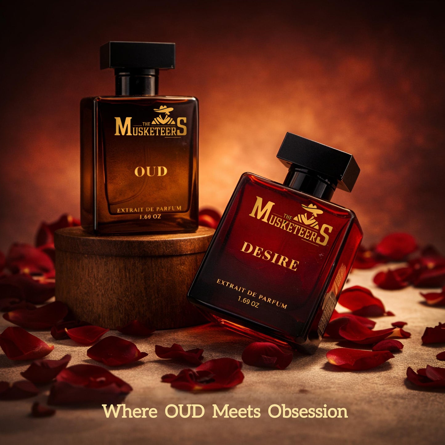 The Musketeers Premium Perfumes Combo Pack (Oud+Desire) – 2x50ML