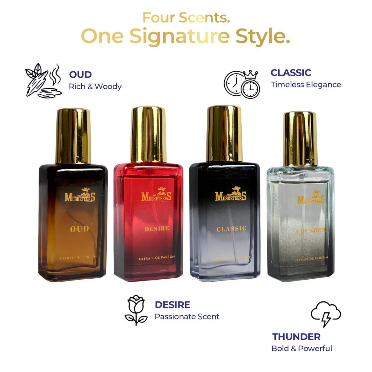 The Musketeers Premium Perfumes Gift Set – Pack of 4 (4x25ML)