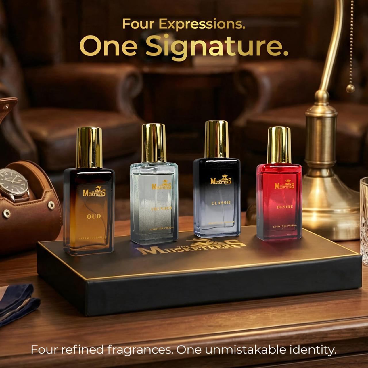 The Musketeers Premium Perfumes Gift Set – Pack of 4 (4x25ML)